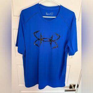 Under Armour Royal Blue Tee with Black Emblem